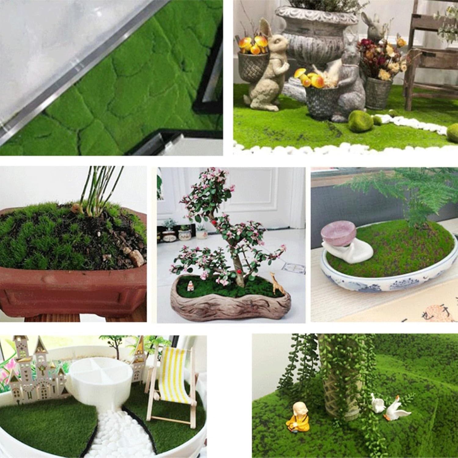 人工芝マット フェイクグラス ラグ DIY 合成芝生 ランド - Preserved Moss Sheet のレビューと価格