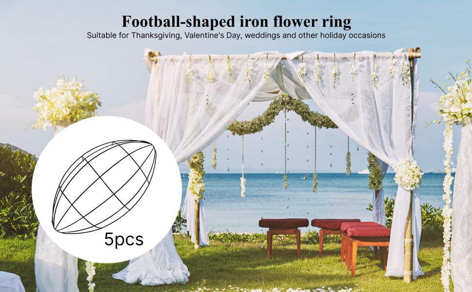 フットボールのリースフレーム。鉄製の花材用ワイヤー。窓、天井 - Wreath Form Wire のレビューと価格