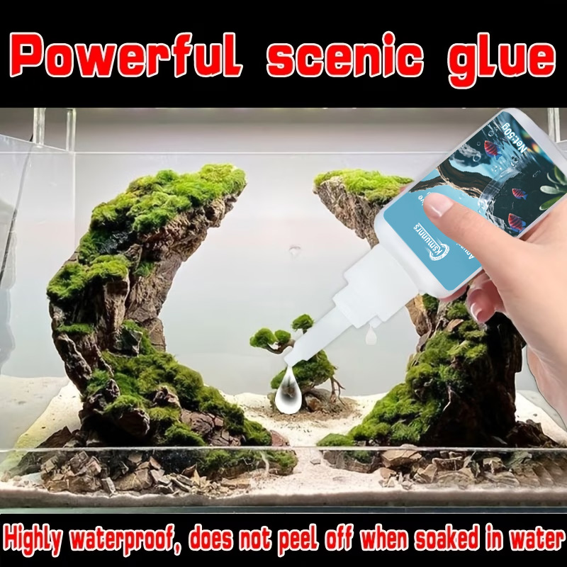 水槽用接着剤、速乾性モスと水草用接着剤、石、流木、水生植物、 - Preserved Moss Sheet のレビューと価格