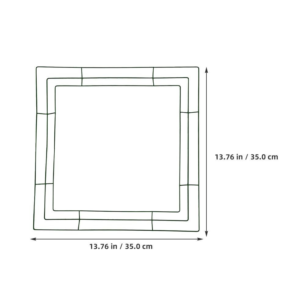 正方形の鉄製リースフレーム 35x35cm。DIYのホリデー - Wreath Form Wire のレビューと価格